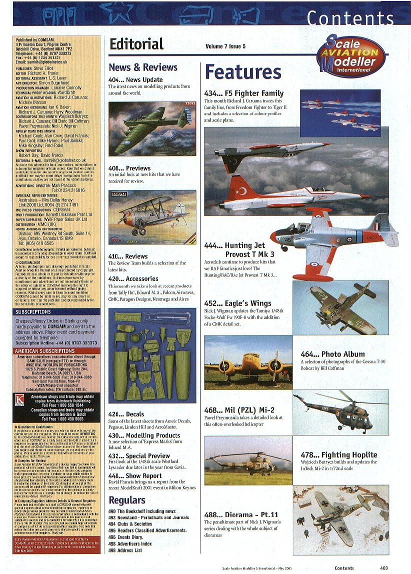 Scale Aviation Modeller International 2001-05